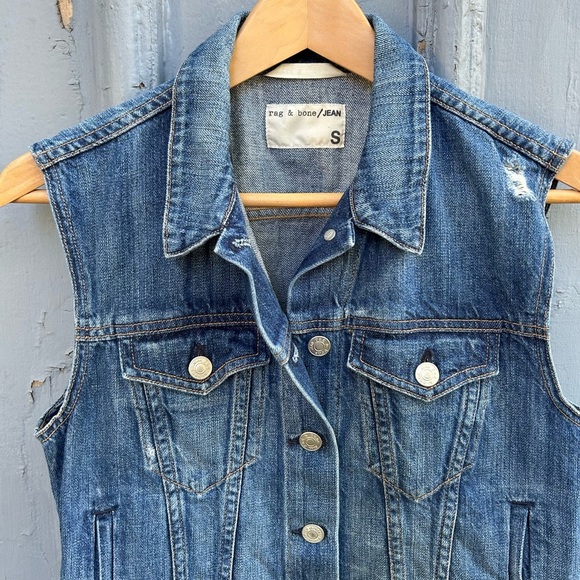 Rag and Bone Burney Denim Vest, Small - Picture 5 of 9
